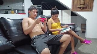 my stepbrother is so horny that he enters my room to fuck my pussy - 1 image