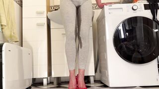 Desperate Pee in My Leggings and Red classic High Heels - 8 image