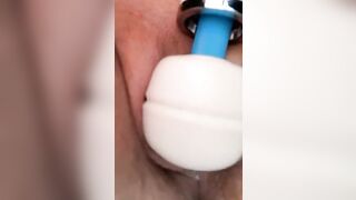 Quick squirting orgasm with magic wand - 12 image