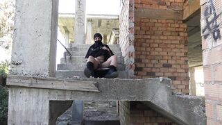 Horny muslim woman masturbating outdoor in public - 15 image