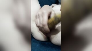 Turkish girl wank with banana - 6 image