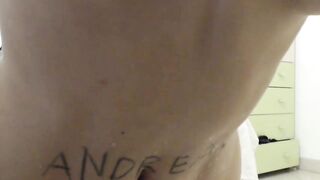 girl flooded the floor and her thighs from squirting - 4 image