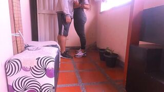 teen squirts, turns her on having sex on the roof - 3 image