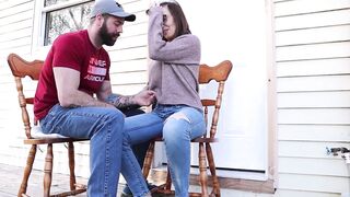 Milf squirting in jeans and HUGE squirt into a cup - 2 image