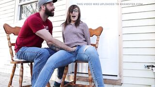 Squirting outside in my jeans - Neighbours watching - 8 image