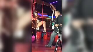 Bar girl squirting long range - 2 image