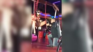 Bar girl squirting long range