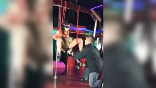 Bar girl squirting long range - 7 image