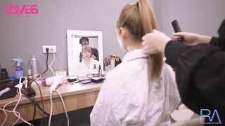 Blonde hot sexy OL wife with stockings cheating with her boss - 3 image