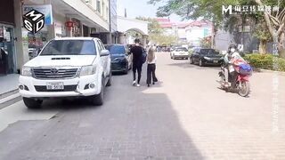 Blonde hot Asian whore with sexy tattoo have a hardcore with big dick - 2 image