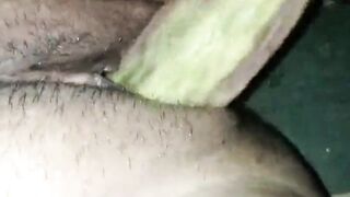 My wife enjoying desi Village cucumber dildo in her Desi pussy - 11 image