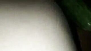 My wife enjoying desi Village cucumber dildo in her Desi pussy - 2 image