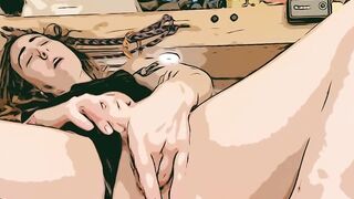 Van life babe with perfect pussy POV magic wand super soaker squirter CARTOON TEASER - 13 image