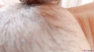 Eating petite UNSHAVED pussy to juicy orgasm - EXTREME CLOSEUP ASMR - 2 image