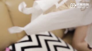 Sexy maid with hot dress serve her master with her soft body and wet pussy - 4 image