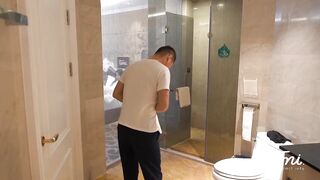 Hot office girl with sexy pantyhose have sex with her big dick boss in the hotel - 7 image