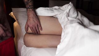 Risky fucking my Stepmom, she wakes up!