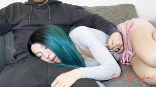 I dozed off on My Step Brother's Lap and He starts Fucking my Mouth - 4 image