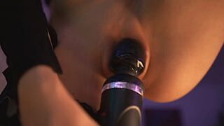 loud moans instead of an alarm clock for android!I'm playing with vibrator and clit-pie in kitchen! - 1 image