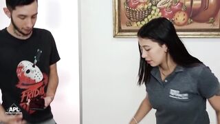 My stepsister wants to make her cheating boyfriend jealous and has sex with me until I squirt. PART 1 - 6 image