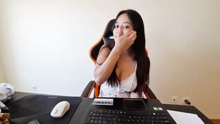 Cuckold husband watches wife fucking his friend in a video call - 3 image