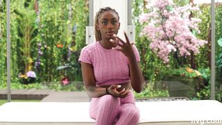 Gorgeous black girl with a great personality has strong squirting orgasms - 2 image