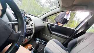 Seducing Nun in a Car and Fucking Her Outdoor - 3 image