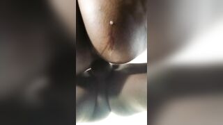 Pov of my big black cock balls deep in my girlfriend's big ass with a creampie ending and squirting compilation - 3 image