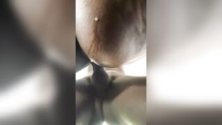 Pov of my big black cock balls deep in my girlfriend's big ass with a creampie ending and squirting compilation - 4 image