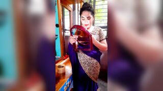 Beautiful NILA don't make now masturbation creampie she now hot to the saree - 3 image