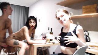 Real student orgy with 3 girls - squirting and pissing on girl - Lika Clarke & Amanda Clarke & Milka Feer - 2 image