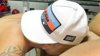 My cousin is very rich so I propose something to him in exchange for sucking his big cock - 14 image