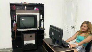 Wife watches husband anally fucking his secretary - 1 image