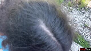 Powerful golden shower on the face in a public place for pervert Katty - 5 image