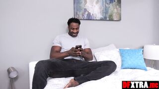 Squirter Queenie Sateen interracial fucked by big black cocked roommate - 6 image