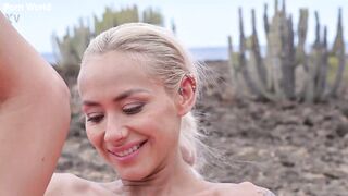 Athletic Blonde Veronica Leal Gets DPd By Two Strangers Outside GP2815 - 6 image