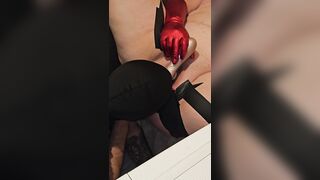 I ordered him to lick my fat pussy. I cum and piss in his mouth BSDM - 10 image