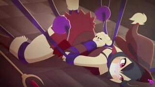 Lesbian Cat Battle With Horny Magical Spells Video Game - 6 image