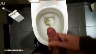 Ziopaperone2020 - PUBLIC - After pissing, I jerk off and spray my cum around (in a public bathroom) - 13 image