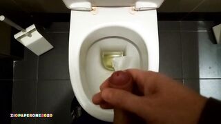 Ziopaperone2020 - PUBLIC - After pissing, I jerk off and spray my cum around (in a public bathroom) - 2 image