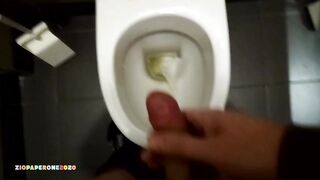 Ziopaperone2020 - PUBLIC - After pissing, I jerk off and spray my cum around (in a public bathroom) - 3 image