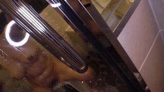 part2 Oversized soft tits! She has a big bouncy bosom when she takes off her clothes at the night pool! She can't wait to get back to the hotel and get her heart pounding! She squirts immediately! - 14 image