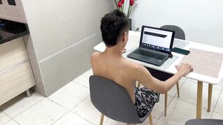 I fuck my beautiful Latina stepsister while I'm in virtual religion classes. - 2 image