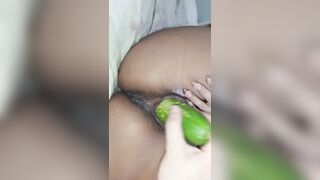 multiple orgasms with him fucking me with a thick cucumber - 14 image