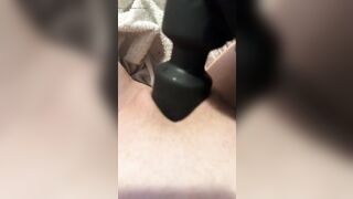 Playing with my pussy with a vibrator - 14 image