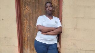 Angry girlfriend squirting, Agatha (Kenyan wife) squirts over my big dick in husband's bedroom, finally having a happy ending - 1 image