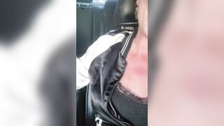 MILF Masturbates and Squirts with Huge Cucumber in Grocery Store Parking Lot - 2 image