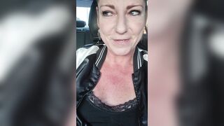 MILF Masturbates and Squirts with Huge Cucumber in Grocery Store Parking Lot - 5 image