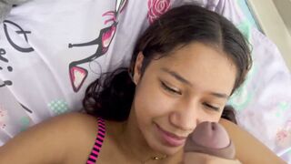 I surprise my little stepsister doing homework in my room and we end up fucking very hard - 3 image