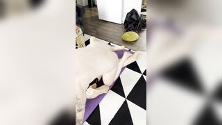 Blonde babe gets pussy pounded - squirts, gets a huge facial and licks cum off the ground - 10 image